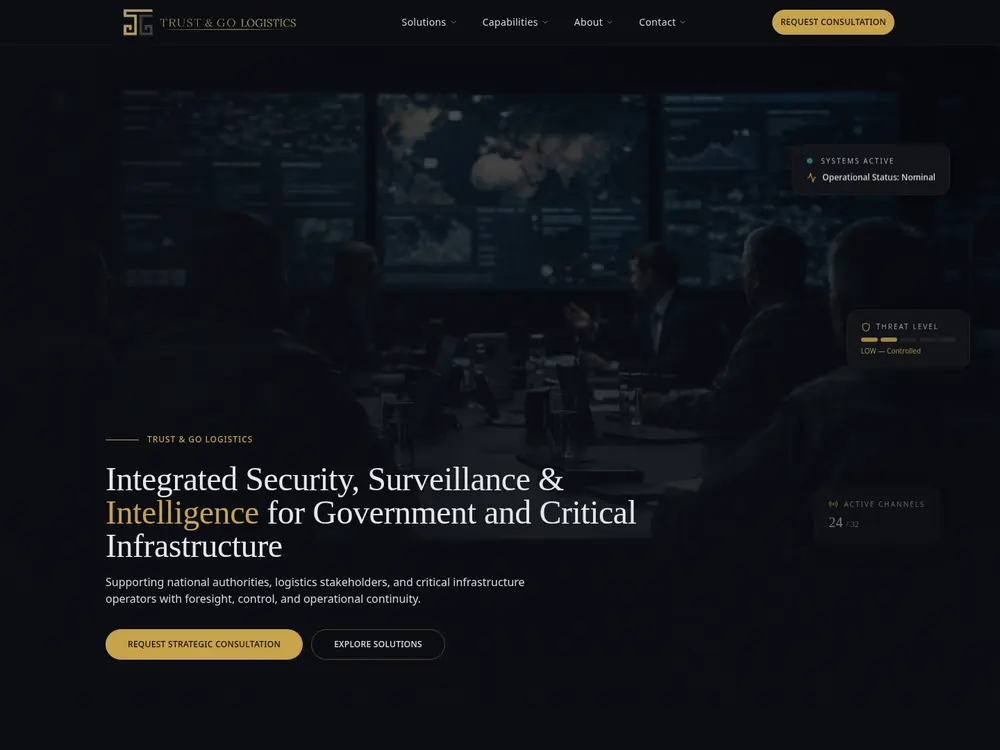 Website van Trust & Go Logistics, ontworpen door Sylvesterweb